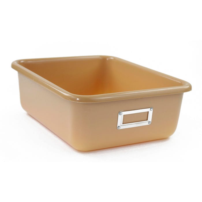 Shirley K's Tan Storage Bin, 13 x 10-1/4 x 4-1/2 Inches, Tan