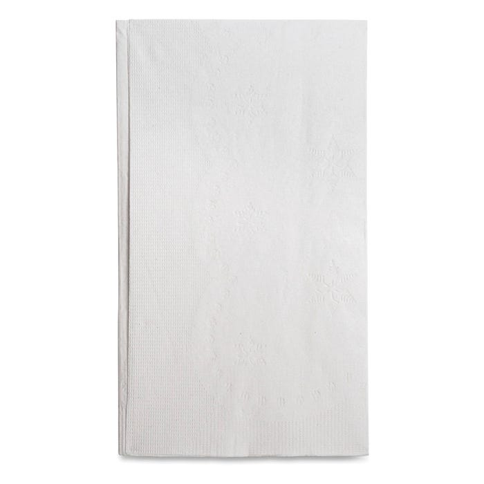 Genuine Joe Embossed Dinner Napkin, 17 L x 15 W in, 2-Ply, White, Case of 3000