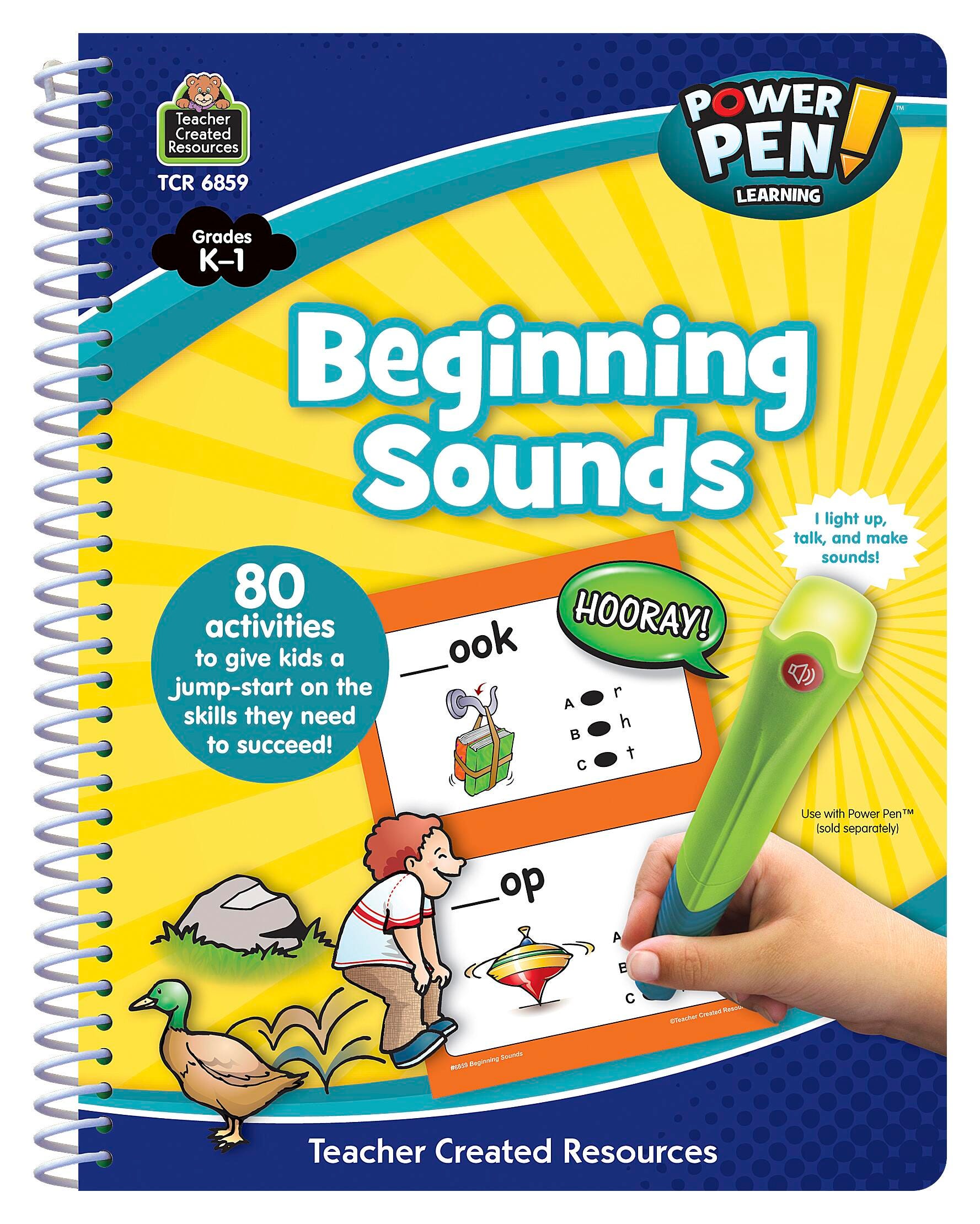 Teacher Created Resources Power Pen Learning Book, Beginning Sounds, Grades K to 1 1567988