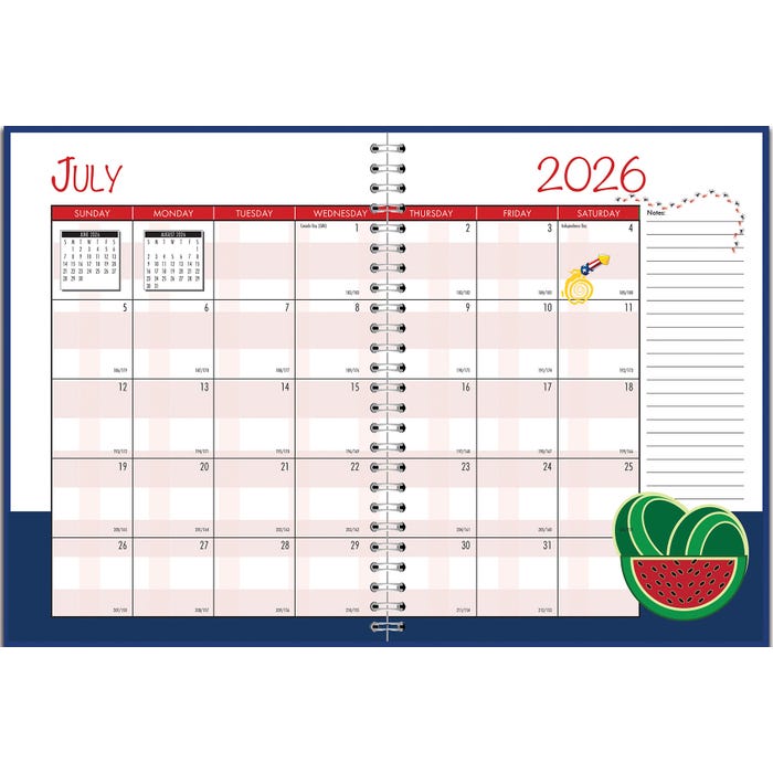 House of Doolittle Monthly Academic Planner, July 2026 to July 2027, 7 x 10 Inches, Seasonal