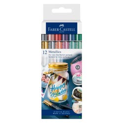 Faber Castell Creative Studio Metallic Markers, Box of 12 2149972