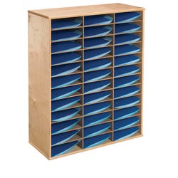 Classroom Select Storage Organizer, 36 Shelves, 29 x 12 x 35-1/2 Inches, Natural Wood Exterior 1491768
