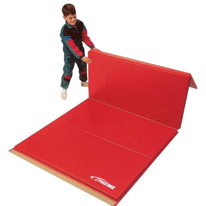 Sportime Deluxe 1-3/8 Inch Thick Cross-Linked Polyethylene Mat, 2 Foot Panel, 4-Sided Hook and Loop