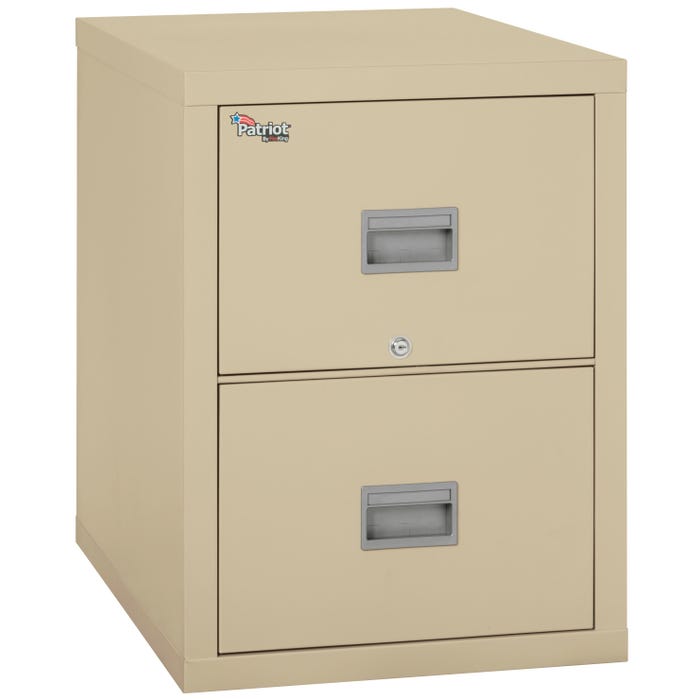 FireKing Patriot 2 Drawer Vertical File Cabinet, 17-3/4 x 31-9/16 x 27-3/4 Inches, Parchment