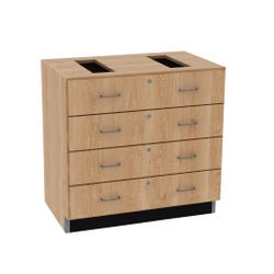 Diversified Spaces Base Cabinet Without Top, 36 x 22 x 35 Inches, Solid Hardwood with Oak Veneer, Chemical Resistant UV 1129065