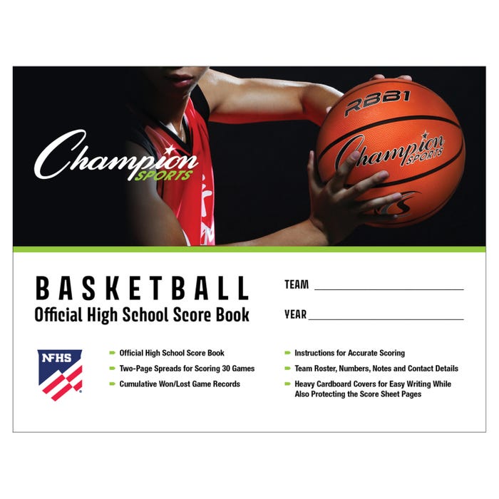 Champion Sports NFHS Approved Basketball Scorebook