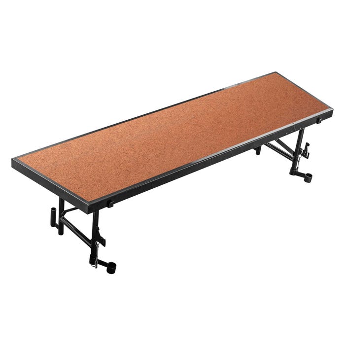 National Public Seating Tapered Standing Choral Riser with Hardboard Surface, 96 x 18 x 16 inches