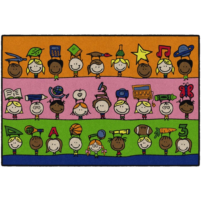 Flagship Carpets Fun at School Carpet, Rectangle