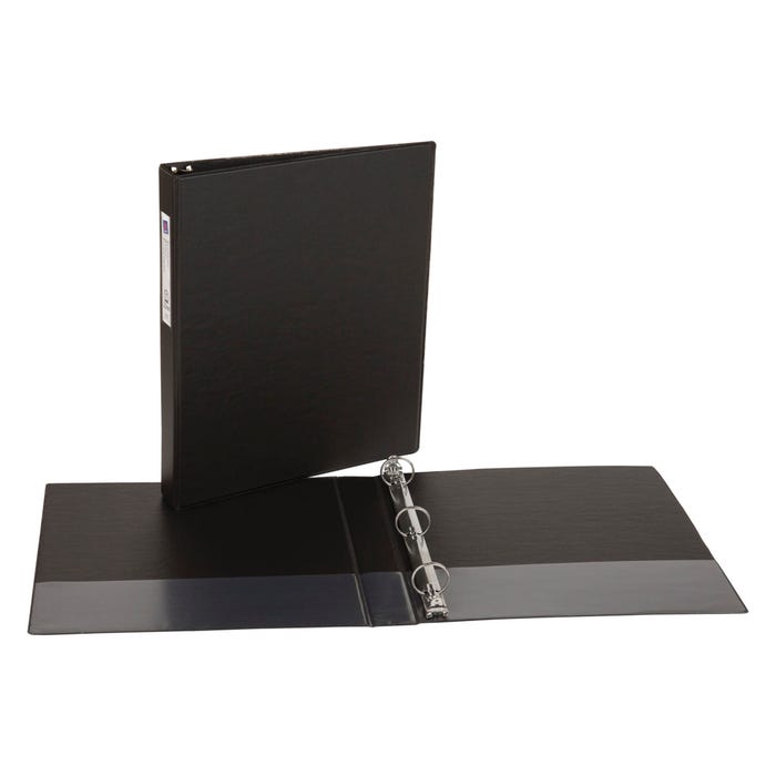 Avery Economy Binder with Label Holder, 1 Inch Round Ring, Black