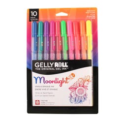 Sakura Gelly Roll Moonlight Pens, 0.6 mm Fine Tip, Set of 10 Item Number 1492026