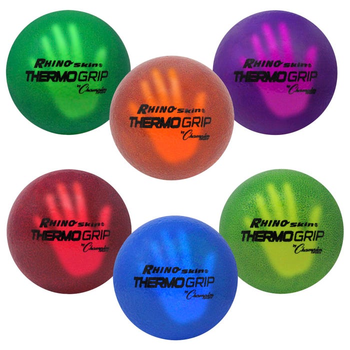 Champion Sports Rhino Skin Thermo Balls, Set of 6, Varying Colors