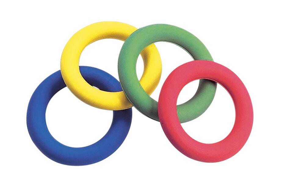 Image for Sportime Rubber Deck Tennis Rings, Assorted Colors from School Specialty