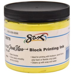 Sax Water Soluble Block Printing Ink, 1 Pint Jar, Primary Yellow 1299770