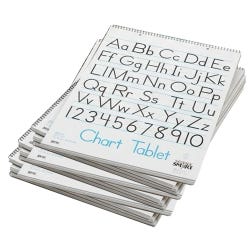 School Smart Chart Paper Pad, 24 x 32 Inches, 1-1/2 Inch Ruling, 25 Sheets, Pack of 12
