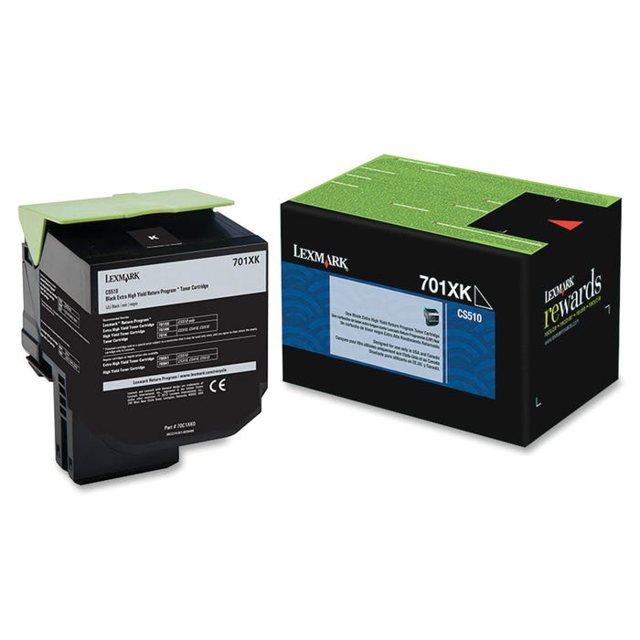 Lexmark Ink Toner Cartridge, 70C1XK0, Black