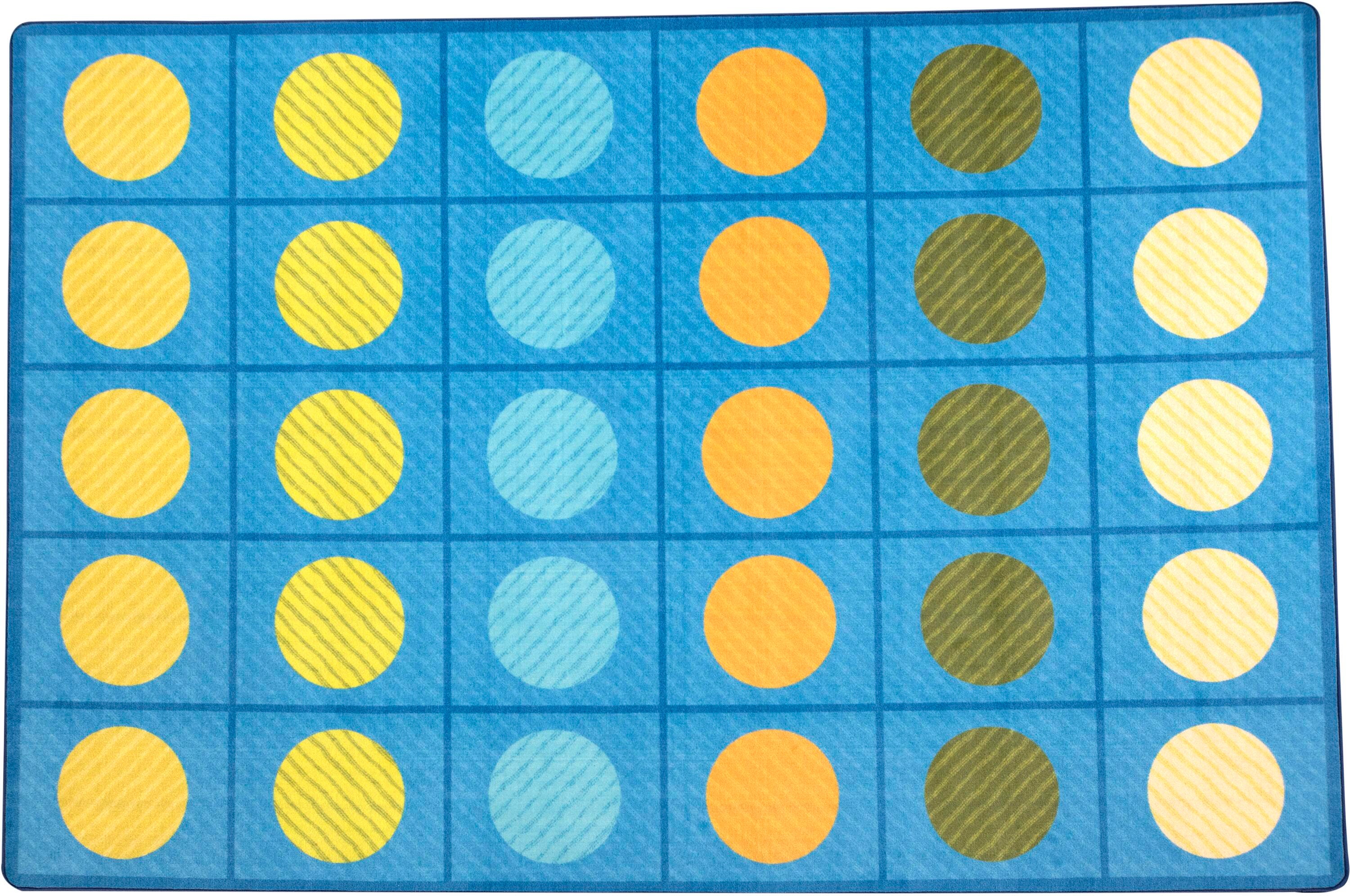 Carpets for Kids Pixel Perfect Calming Colors Open Seating Carpet, Rectangle 4002270