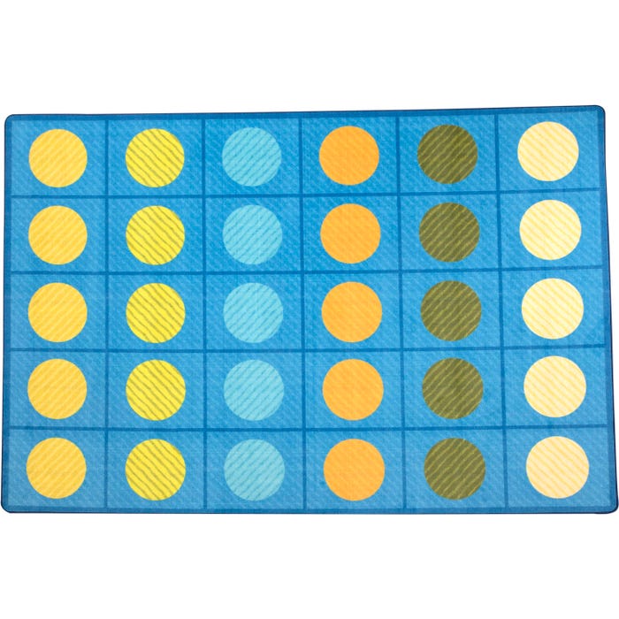 Carpets for Kids Pixel Perfect Calming Colors Open Seating Carpet, Rectangle