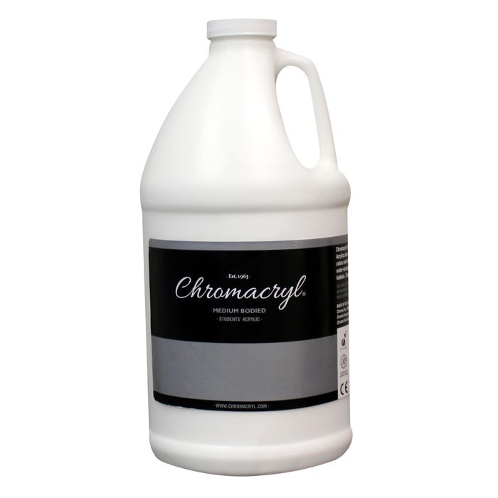 Chromacryl Students' Acrylics, White, Half Gallon