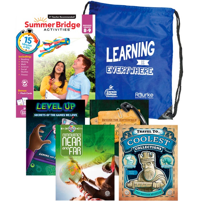 Carson-Dellosa Summer Bridge Essentials Backpack, Grades 8 to 9