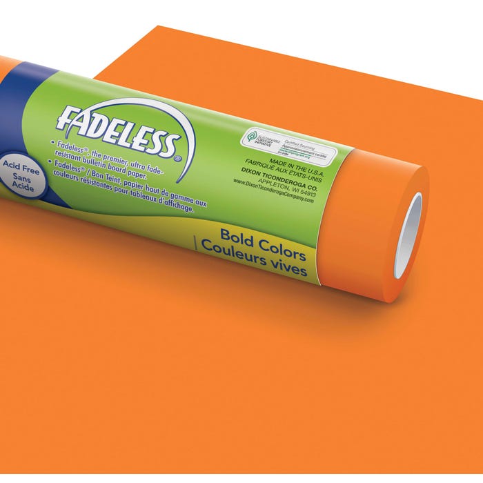 Fadeless Paper Roll, Orange, 24 Inches x 60 Feet