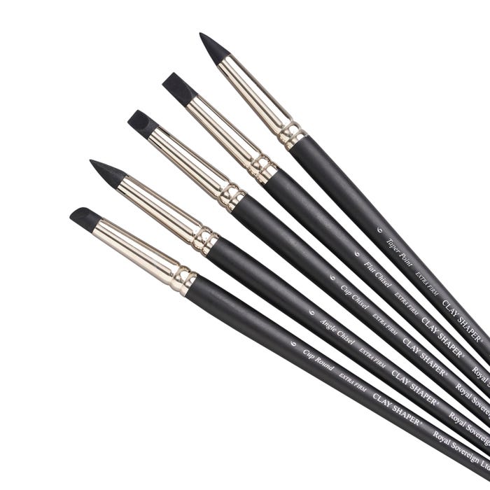 Colour Shapers Clay Modeling Tools, Size 6, Assorted Shapes, Black, Set of 5