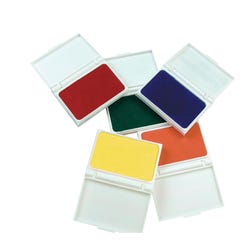Childcraft Washable Stamp Pad, Assorted Colors, Set of 6, Item Number 2103449