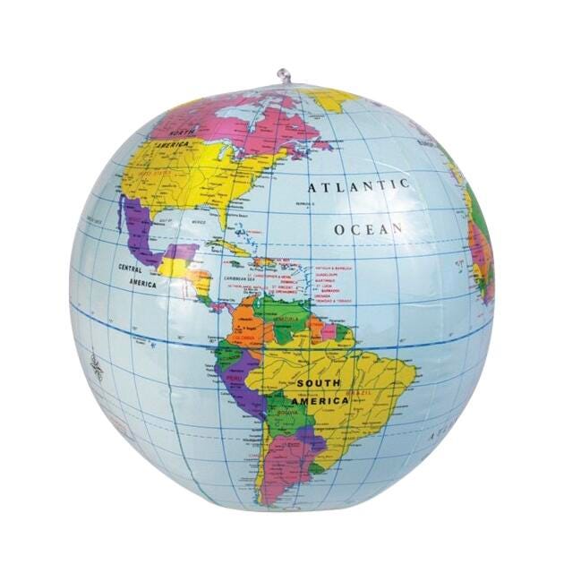 Learning Resources Inflatable Globe, 11 Inches, Item Number 082082