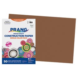 Prang Medium Weight Construction Paper, 12 x 18 Inches, Brown, 50 Sheets 201211