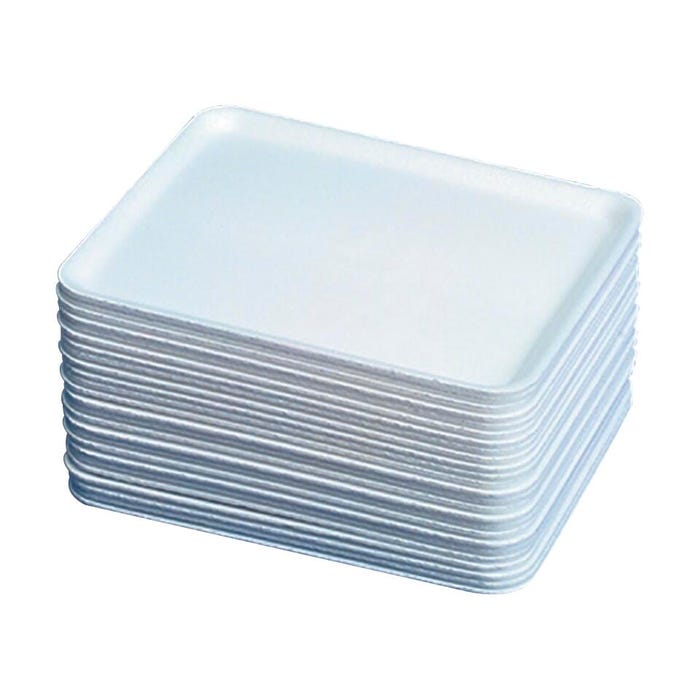 Styrofoam Printmaking & Collage Tray, 11 X 9 X 1 in, White, Pack of 250