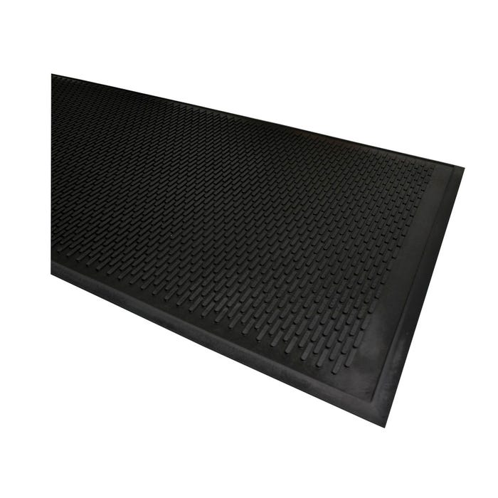 Genuine Joe Clean Step Outdoor Scraper Mat, 3 x 5 Feet, Rubber, Black