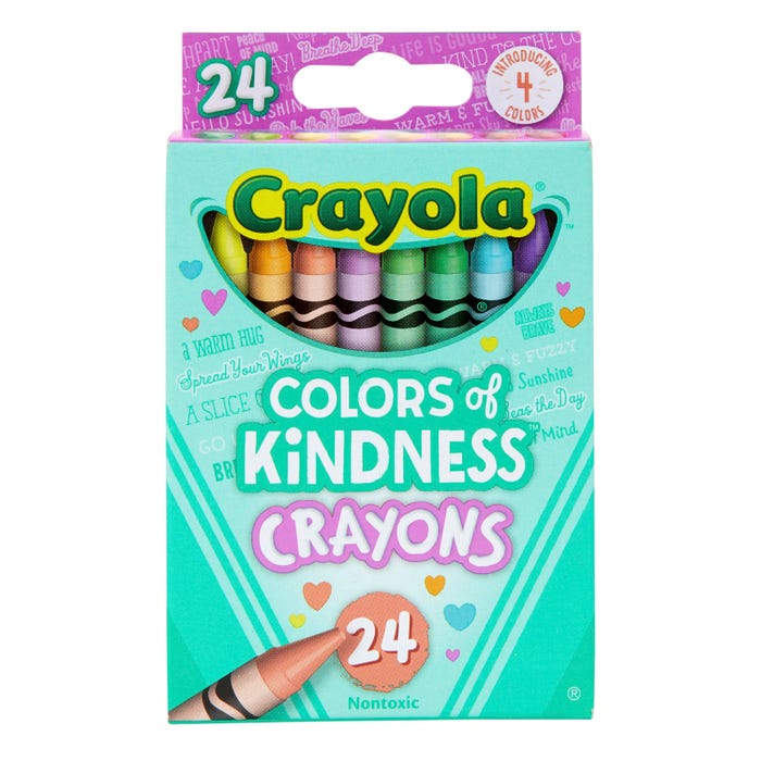Crayola Colors of Kindness Crayons, Assorted Colors, Set of 24