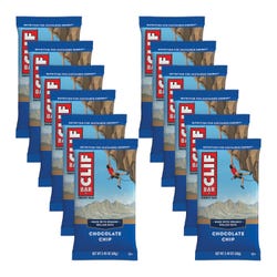 Clif Bar Chocolate Chip Energy Bar, 2.4 oz, Pack of 12