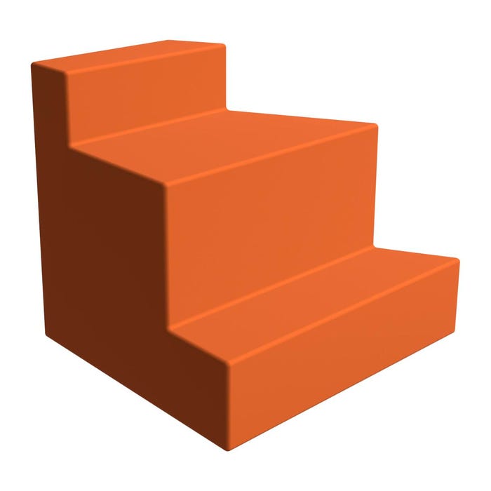 Classroom Select Soft Seating NeoFuse 3-Tier Outside Facing Wedge, 47-1/2 x 40-1/4 x 35 Inches