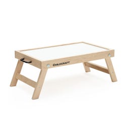 Childcraft Folding Wood Tray with Dry Erase Markboard, Folding Legs, 25-1/2 x 13-3/4 x 9 Inches 2040301