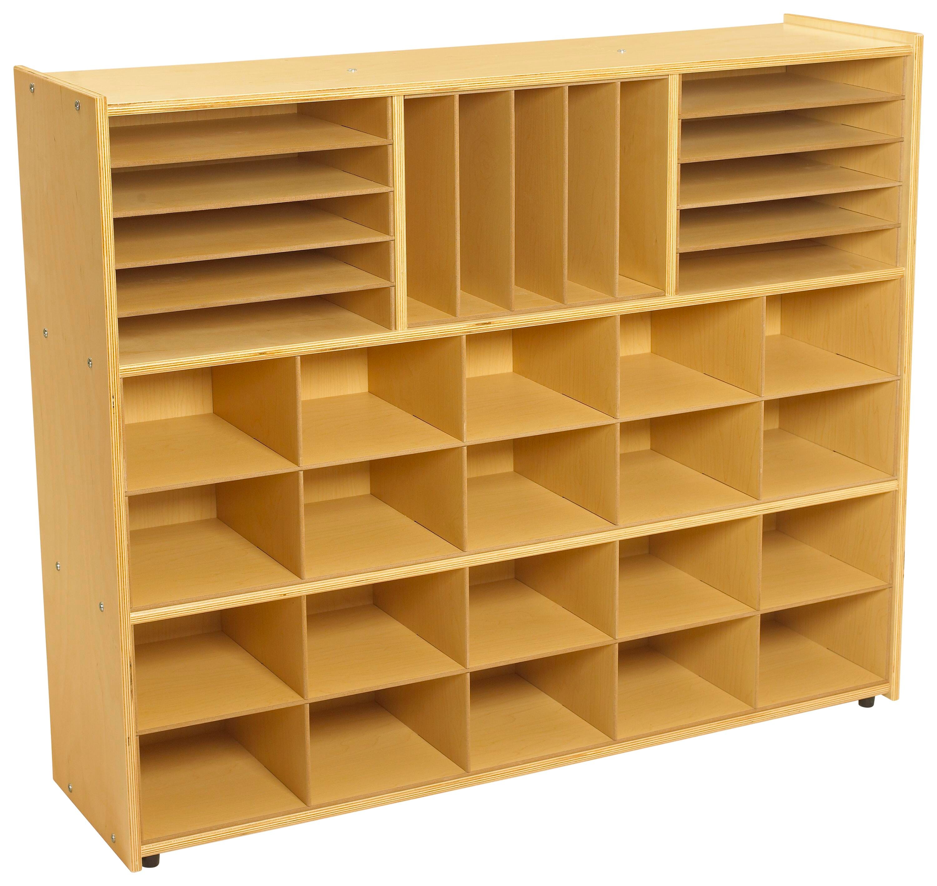 Childcraft ABC Furnishings Storage Unit, 3 Shelves, Cubbies With Inserts, 48 x 13 x 40 Inches, Item Number 1537048