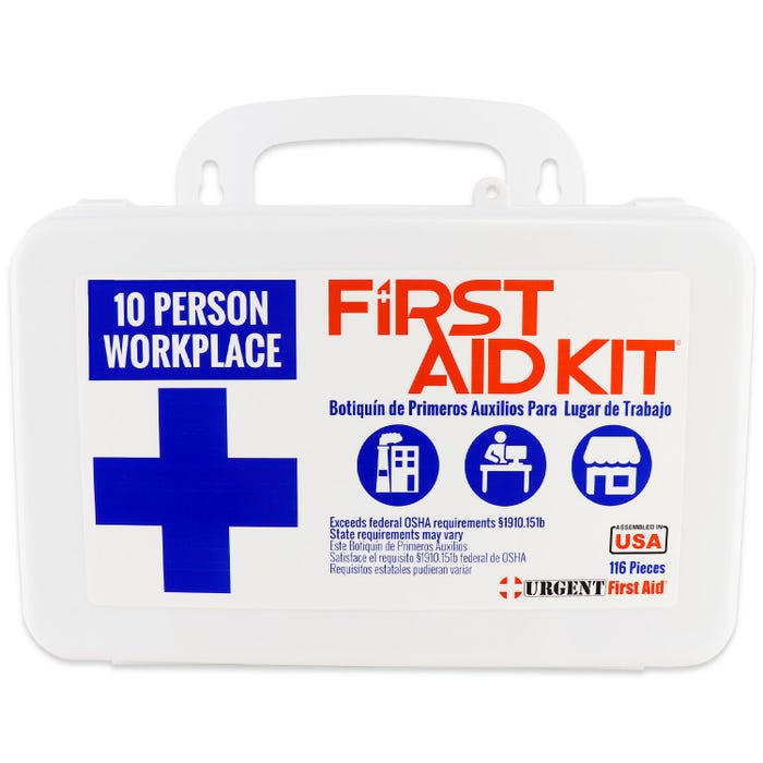 FirstAid Only School Health 10-Person First Aid Kit with Plastic Case