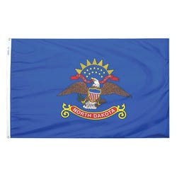 Annin Nylon North Dakota Heavy Weight Outdoor State Flag, 4 X 6 ft, Item Number 017346