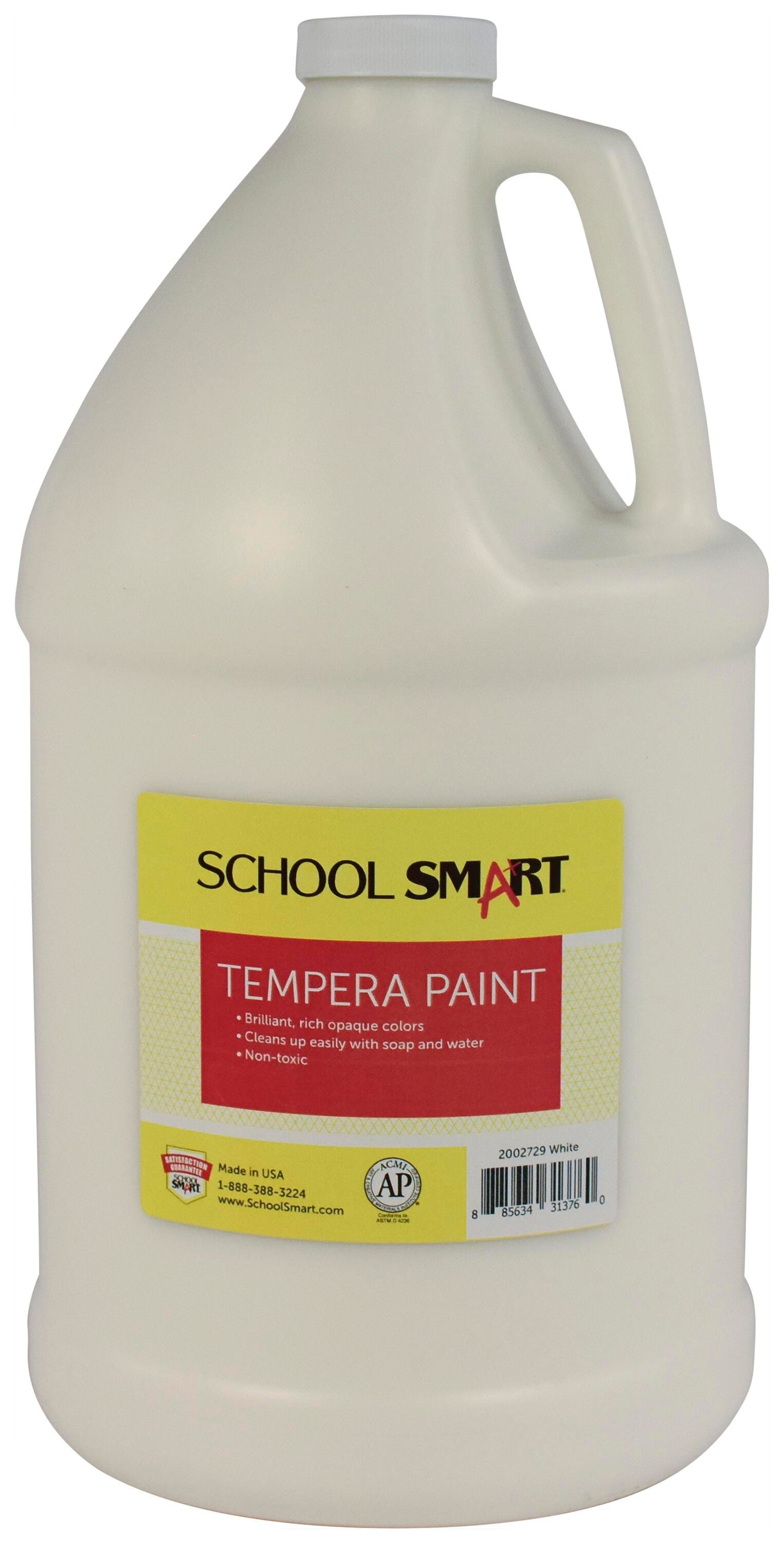 School Smart Tempera Paint, White, 1 Gallon Bottle Item Number 2002729