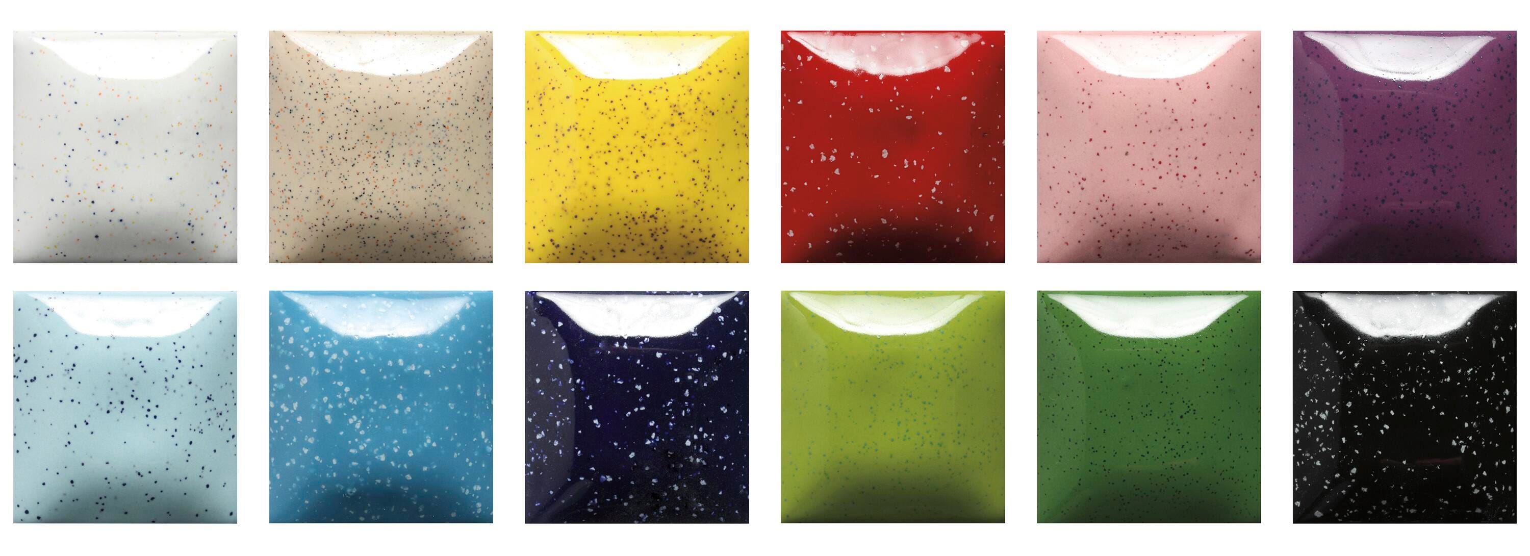 Mayco Speckled Stroke & Coat Glaze, Pint, Assorted Colors, Set of 12 Item Number 2003165