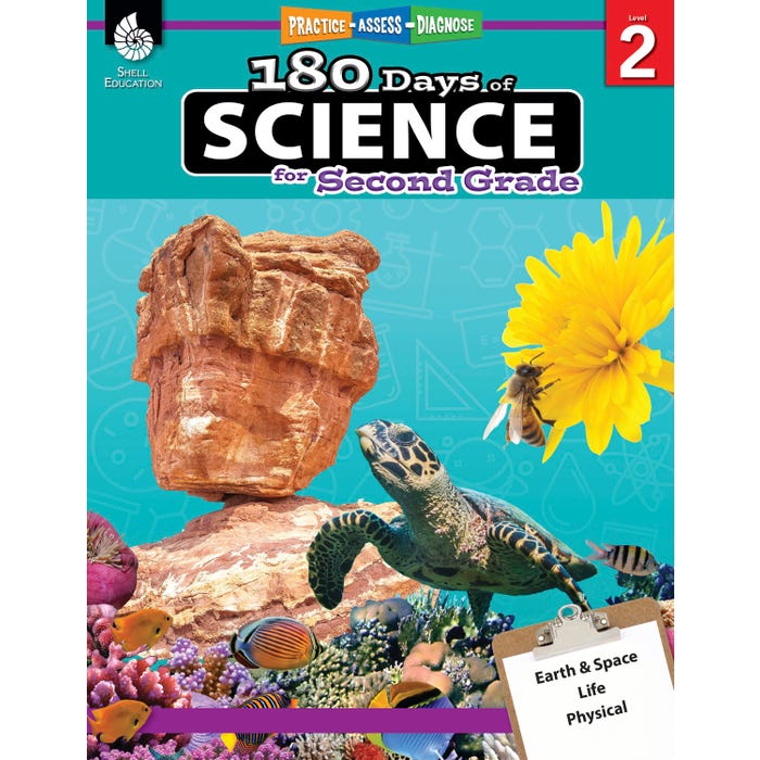 Shell Education 180 Days of Science Book for Second Grade
