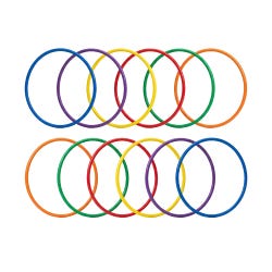 Sportime Plastic Hoops, 36 Inches, Set of 12