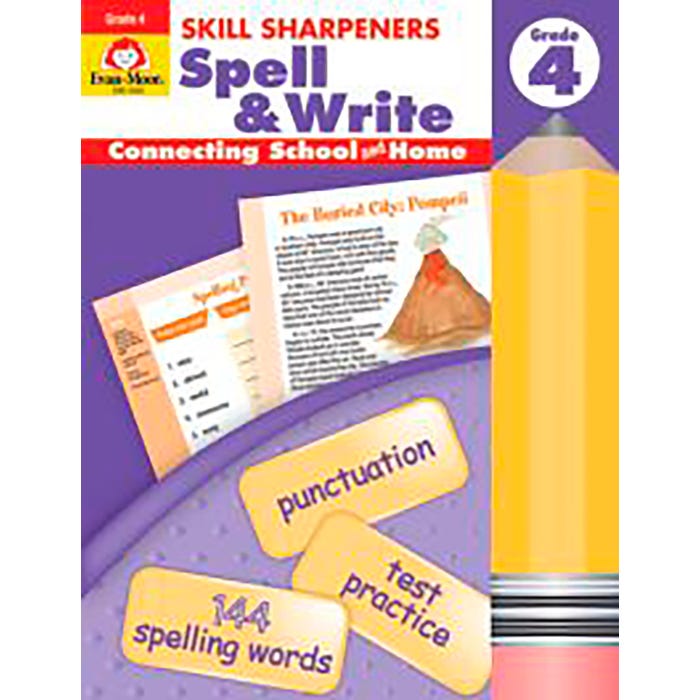 Evan-Moor Skill Sharpeners: Spell & Write, Grade 4