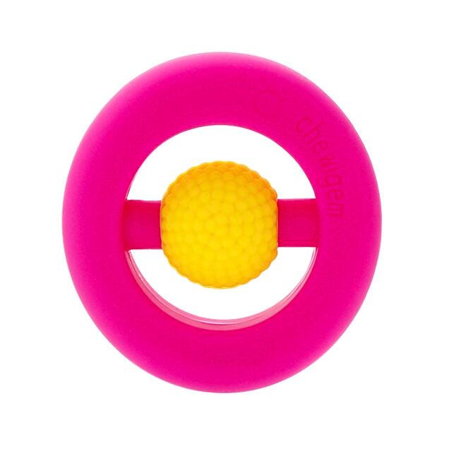 Chewigem Chewable Hand Fidget, Yellow/Pink, Item Number 2103951