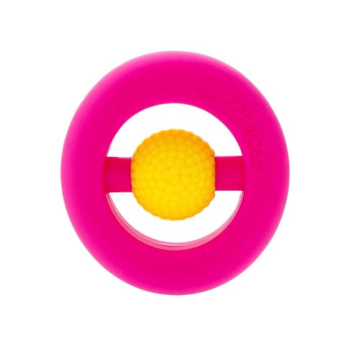 Chewigem Chewable Hand Fidget, Yellow/Pink