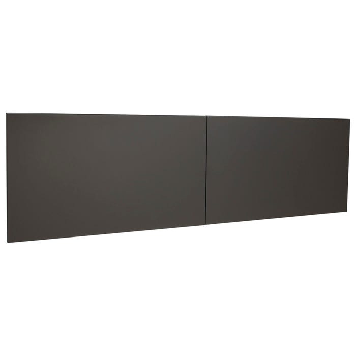 Lorell Comm. Desk Series Charcoal Stack-on Hutch Door Kit, f/ 60 Inch Hutch, Charcoal
