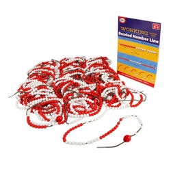 Nasco Beaded Number Line Class Set, 62 Inches, 100 Beads Each, Pack of 30
