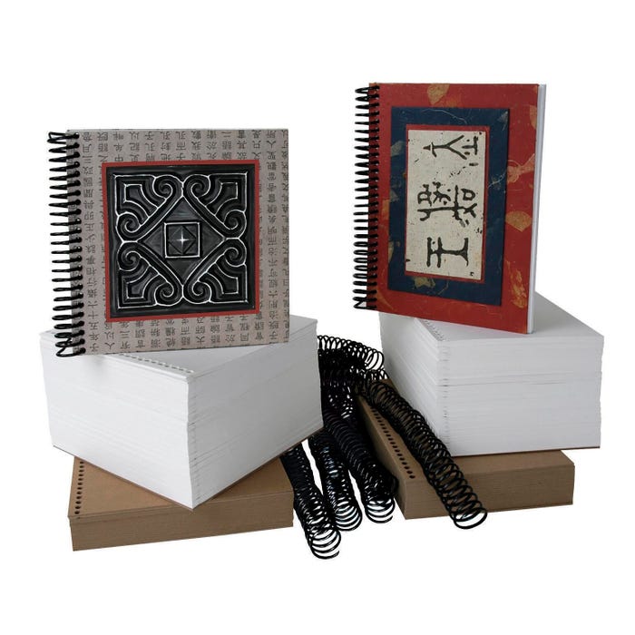 Sax Spiral Bookmaking Classroom Pack, 6 x 6 Inches, Pack of 12