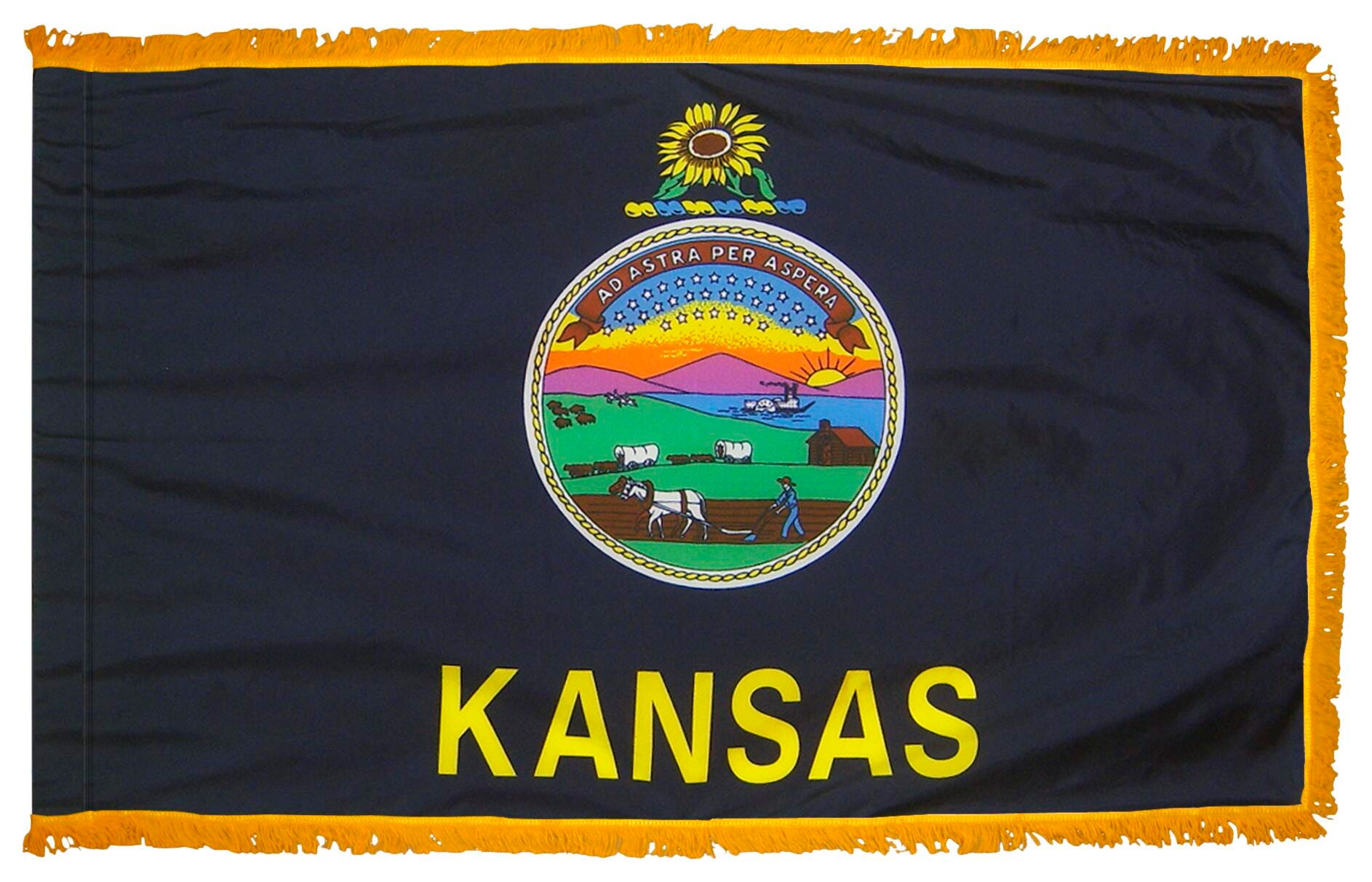Image for Annin Kansas State Flag, Nylon, Indoor, 3 x 5 Feet from School Specialty