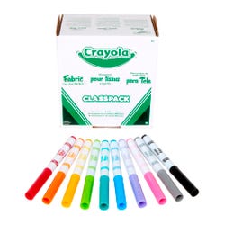 Crayola Fabric Markers Classpack, Fine Line, Assorted Colors, Set of 80 1468268