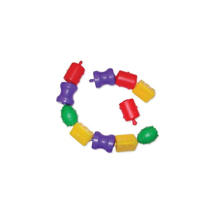 Childcraft Toddler Manipulative Click and Link Beads, Assorted Colors, Set of 40